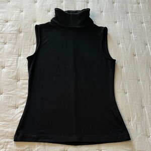 Banana Republic Black Sleeveless Turtleneck